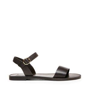 Steve Madden Donddi Black Leather Sandal | Size 7